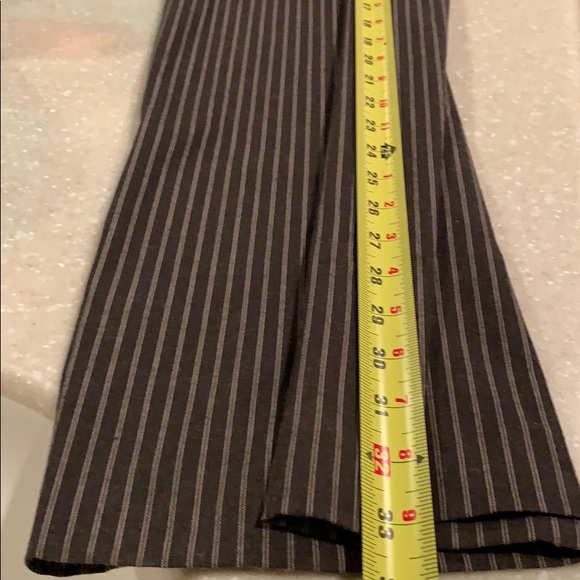 Alice + Olivia wide leg brown with pinstripes - Picture 6 of 8